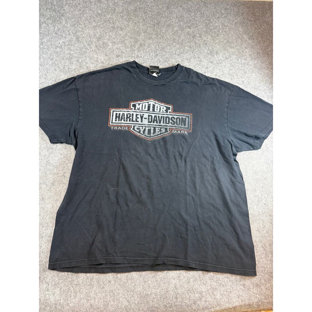 Harley Davidson Twin Cities Shirt Mens Large Black Graphic Motorcycle Biker Tee